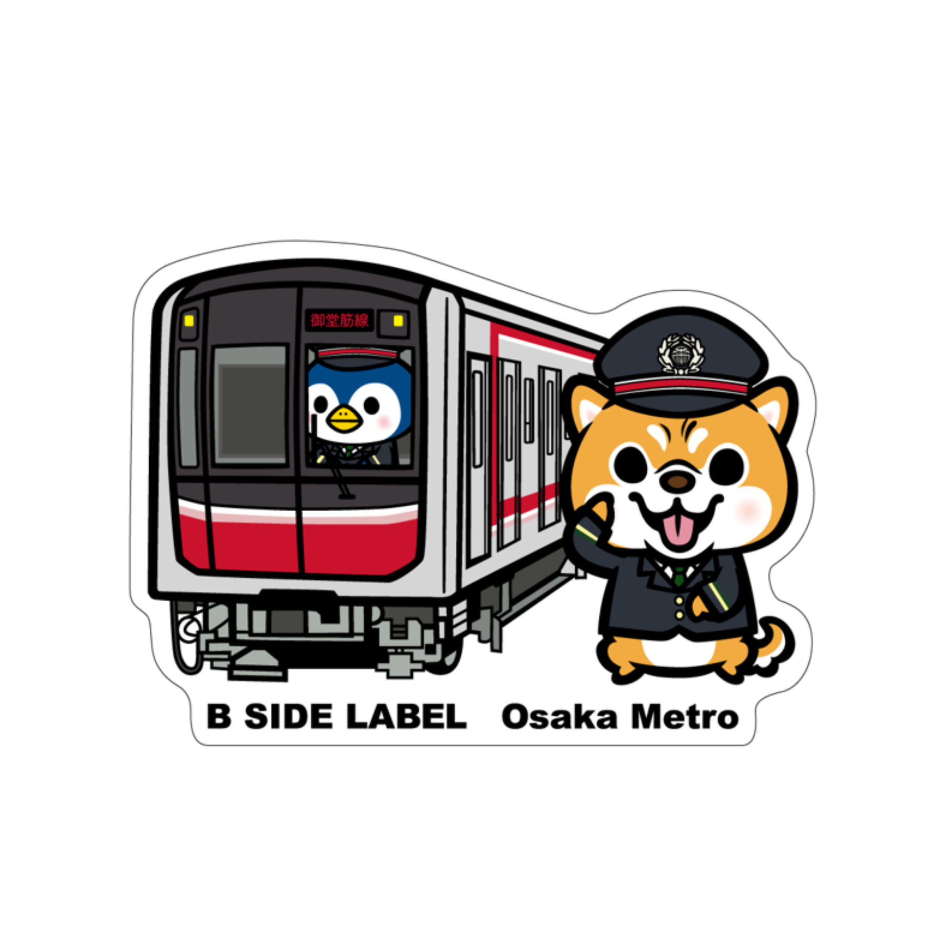 CDL OSAKA限定ノベルティ BIGサイズ】B-SIDE LABEL コラボBIGステッカー （アニマルと電車）