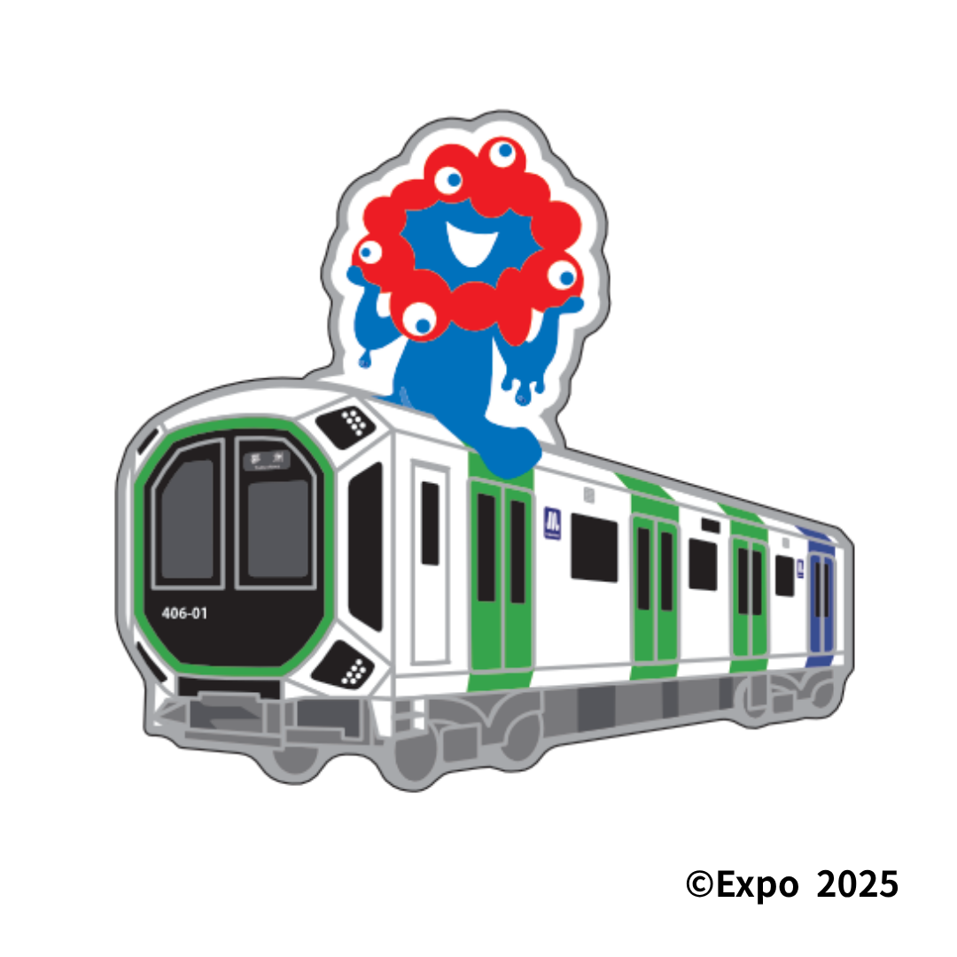 ピンバッジ（中央線400系 EXPO2025ミャクミャク カラー）